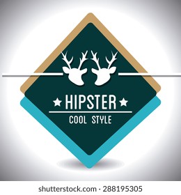Hipster design over white background, vector illustration.