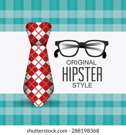 Hipster design over white background, vector illustration.