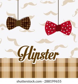 Hipster design over white background, vector illustration.