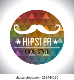 Hipster design over white background, vector illustration.
