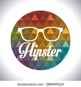 Hipster design over white background, vector illustration.