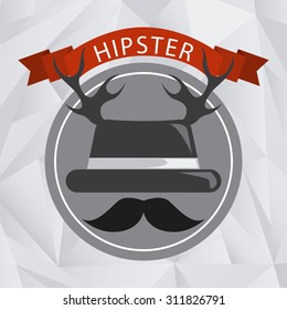 Hipster design over white background, vector illustration eps10 graphic 