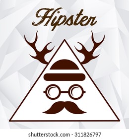 Hipster design over white background, vector illustration