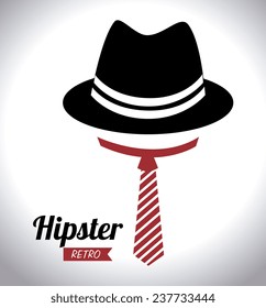 Hipster design over white background,vector illustration.