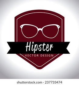 Hipster design over white background,vector illustration.