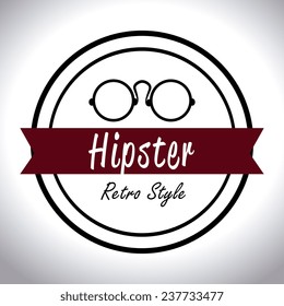 Hipster design over white background,vector illustration.