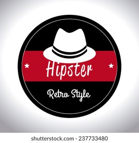 Hipster design over white background,vector illustration.