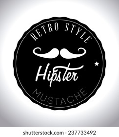 Hipster design over white background,vector illustration.