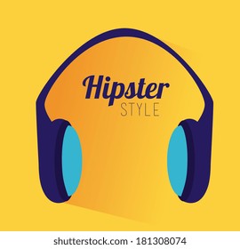 hipster design over yellow background vector  illustration  