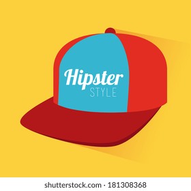 hipster design over yellow background vector  illustration  