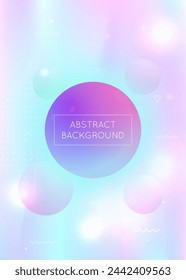 Hipster Design. Shiny Pearlescent Magazine. Blue Light Background. Space Graphic. Simple Dots. Dynamic Flyer. Neon Pattern. Gradient Fluid. Purple Hipster Design