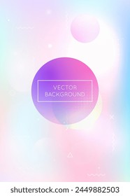 Hipster Design. Summer Flyer. Geometric Fluid. Science Dots. Soft Layout. Holographic Texture. Shiny Pearlescent Backdrop. Violet Round Presentation. Purple Hipster Design