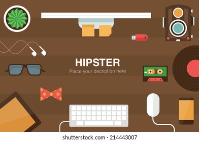 hipster desk header