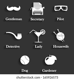 hipster detective icon vector