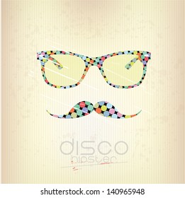 hipster disco background