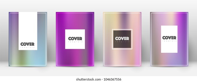 Hipster ecstatic template for Brochure, Annual Report, Magazine, Poster, Corporate Presentation, Portfolio, Flyer. Amazing color gradients cover page.