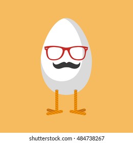 Hipster egg on legs