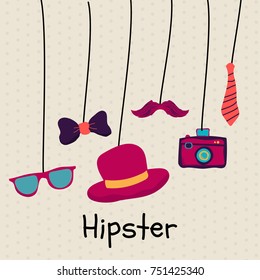 Hipster-Elemente und Symbole für männliche Tiere. 