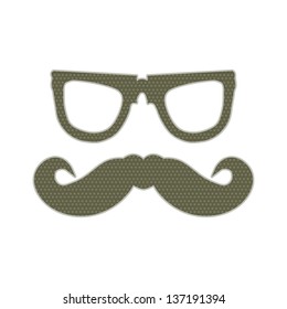 Hipster elements with special polka dotted design
