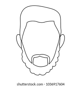 Hipster face cartoon