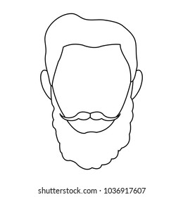 Hipster face cartoon