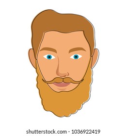 Hipster face cartoon