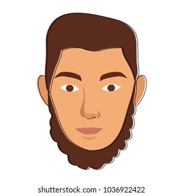 Hipster face cartoon