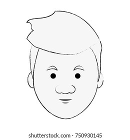Hipster face cartoon icon vector illustration graphic design