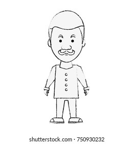 Hipster face cartoon icon vector illustration graphic design
