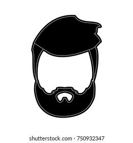 Hipster face cartoon icon vector illustration graphic design