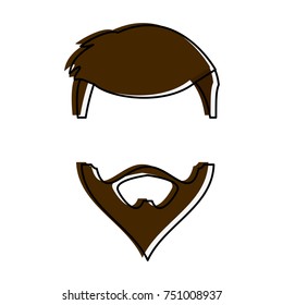 Hipster face cartoon icon vector illustration graphic design