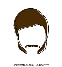 Hipster face cartoon icon vector illustration graphic design