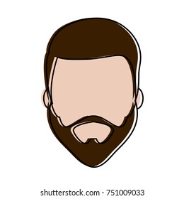 Hipster face cartoon icon vector illustration graphic design