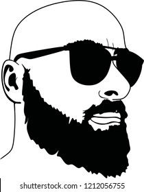 hipster face icon