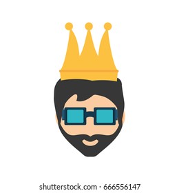 Hipster face man