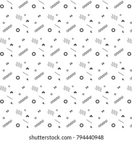Hipster fashion geometric pattern ornament with black wave black corner and black circle zigzag