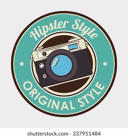 Hipster fashion lifestyle design, vector illustration vintage graphic