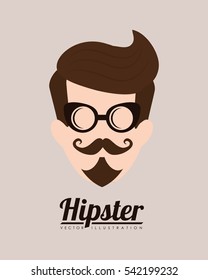 Hipster fashion lifestyle icon vector illustration graphic design