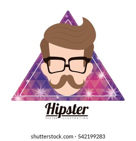 Hipster fashion lifestyle icon vector illustration graphic design