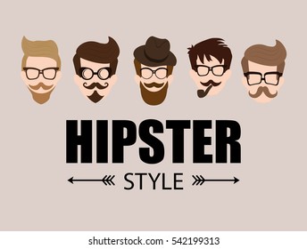 Hipster fashion lifestyle icon vector illustration graphic design