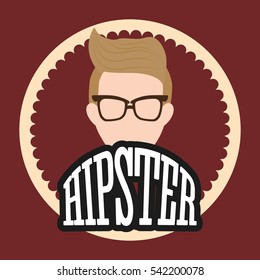 Hipster fashion lifestyle icon vector illustration graphic design