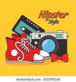 Hipster fashion and lifestyle, vector illustration eps 10