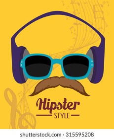 Hipster fashion and lifestyle, vector illustration eps 10