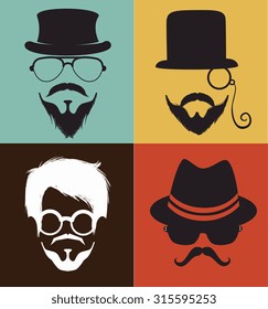 Hipster fashion and lifestyle, vector illustration eps 10