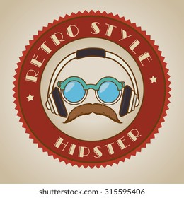 Hipster fashion and lifestyle, vector illustration eps 10