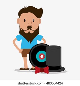 hipster fashion  man and objects image 