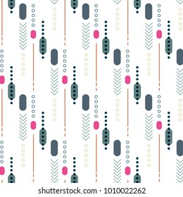 Hipster fashion memphis vertical pattern ornament with green corner yellow circle and blue ovals orange line