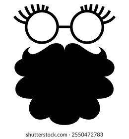 Hipster Fashion Silhouette Icon for Trendy and Modern Design