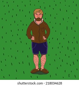 hipster figure illustration