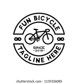 Hipster Fun Bicycle Logo Design